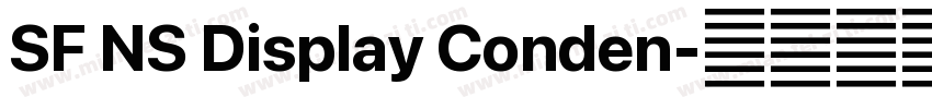 SF NS Display Conden字体转换
